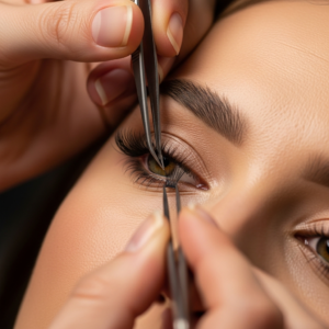 تركيب رموش مؤقتة حبات