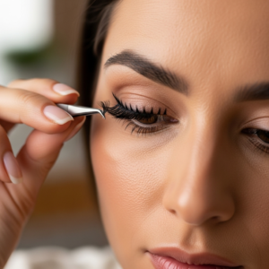 تركيب رموش مؤقتة حبات من الزبونة