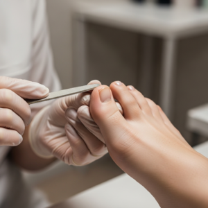 تنظيف سريع (قص وبرد فقط) للقدمين