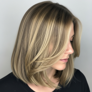 خصل هايلايت وسط