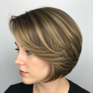 صبغة لون واحد وخصل خالية من الامونيا قصير